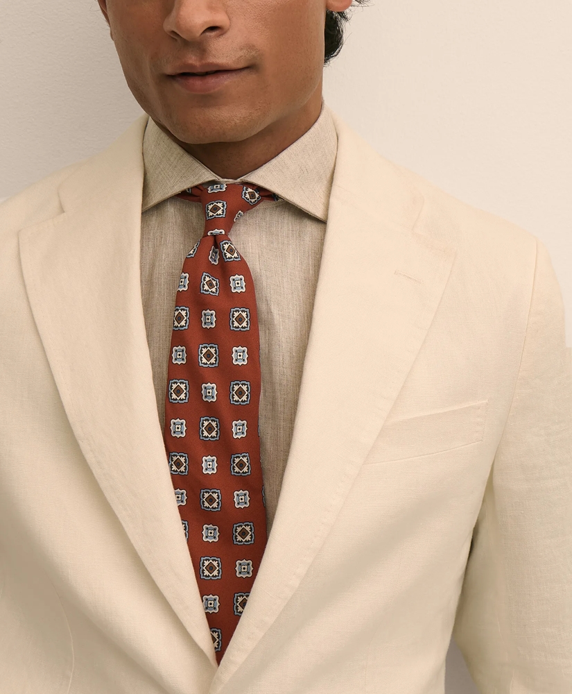 Slim Fit Linen Suit Jacket, image 3