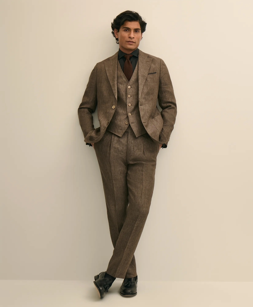 Linen Suit Vest, image 2