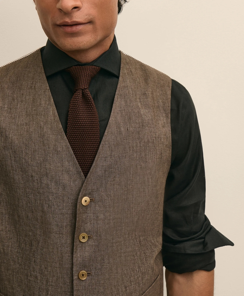 Linen Suit Vest, image 3