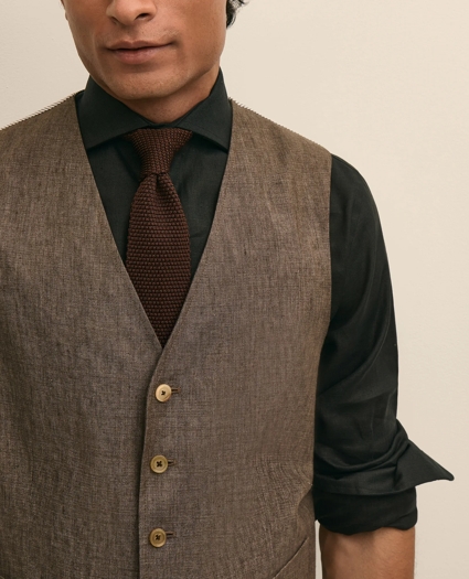Linen Suit Vest, image 3
