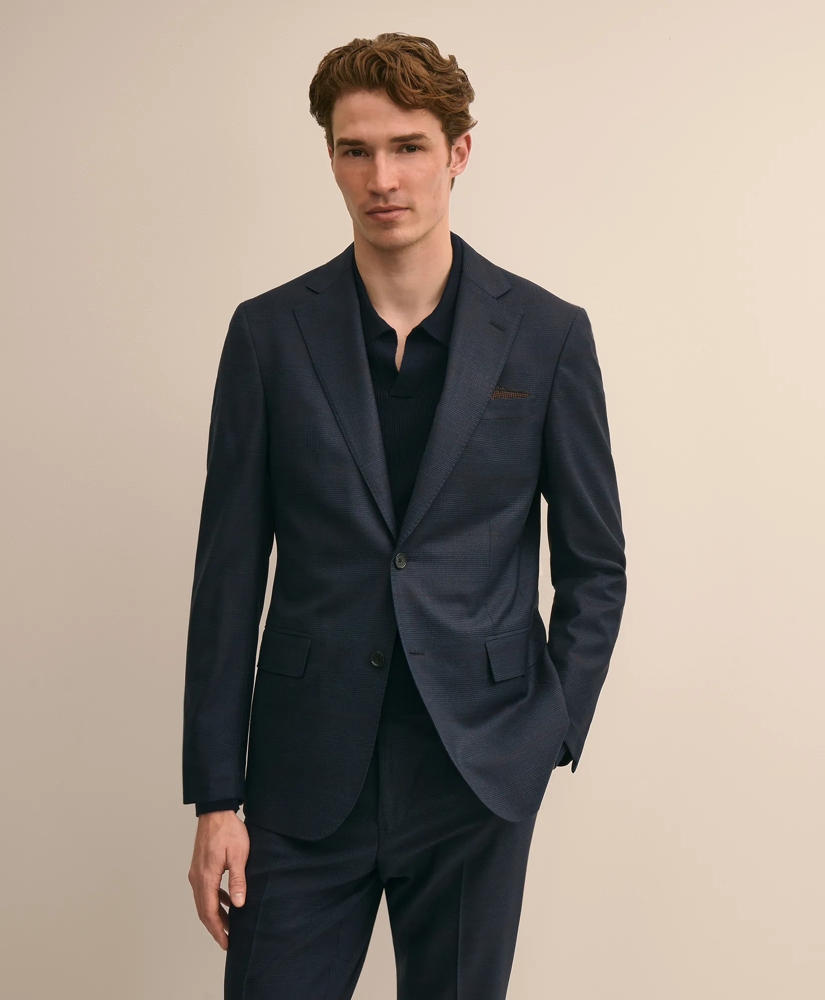 Brooks Brothers Explorer Collection Slim-Fit Overcheck Wool Suit Jacket, image 1