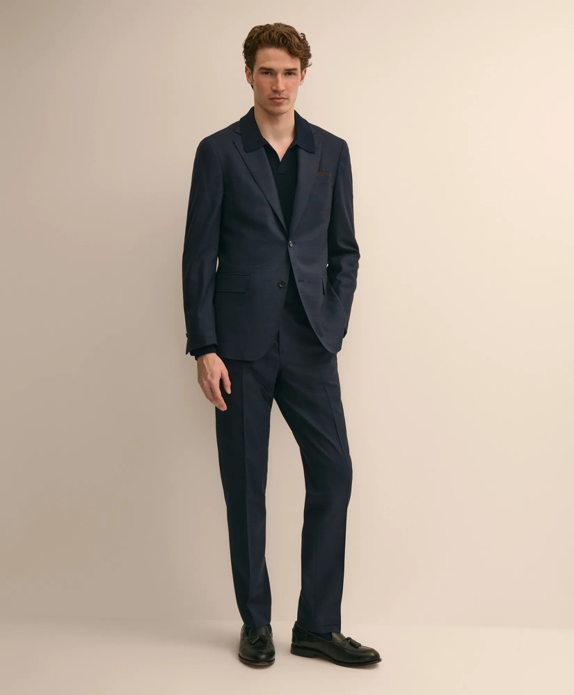 Brooks Brothers Explorer Collection Slim-Fit Wool Overcheck Suit Pants, image 1