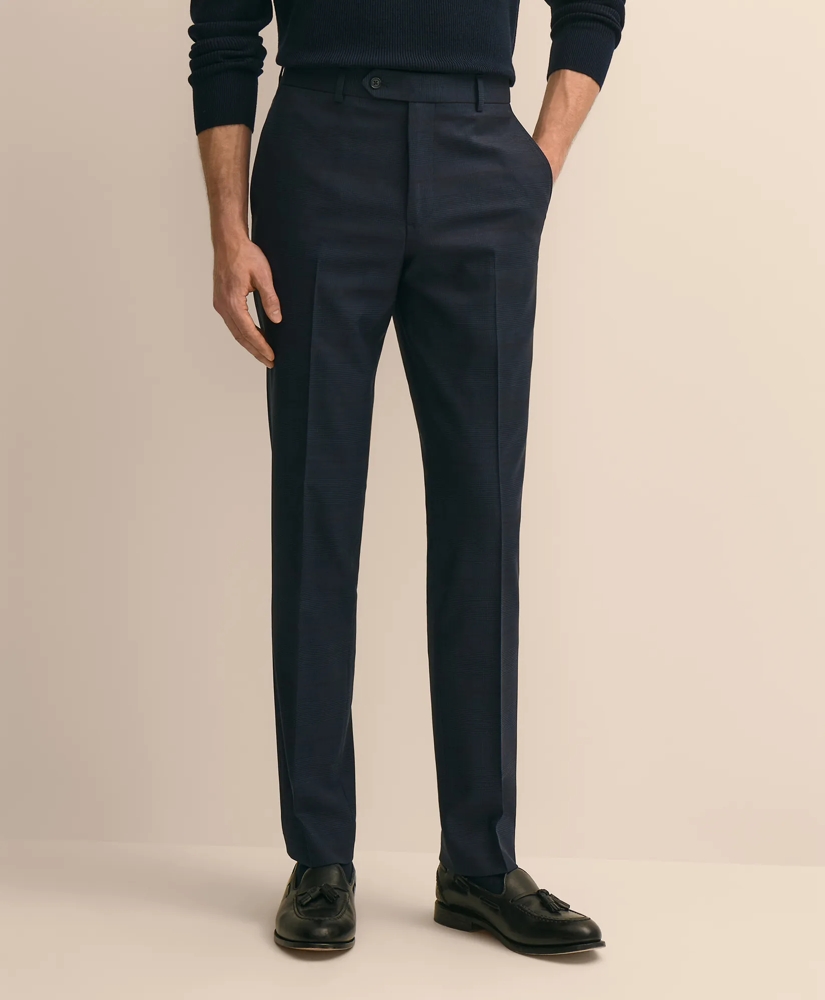 Brooks Brothers Explorer Collection Slim-Fit Wool Overcheck Suit Pants, image 2