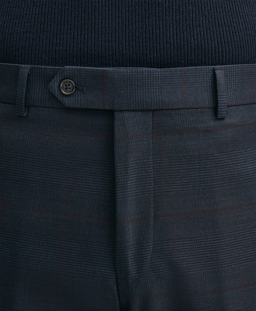 Brooks Brothers Explorer Collection Slim-Fit Wool Overcheck Suit Pants, image 4