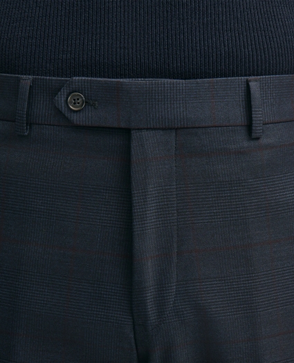 Brooks Brothers Explorer Collection Slim-Fit Wool Overcheck Suit Pants, image 4