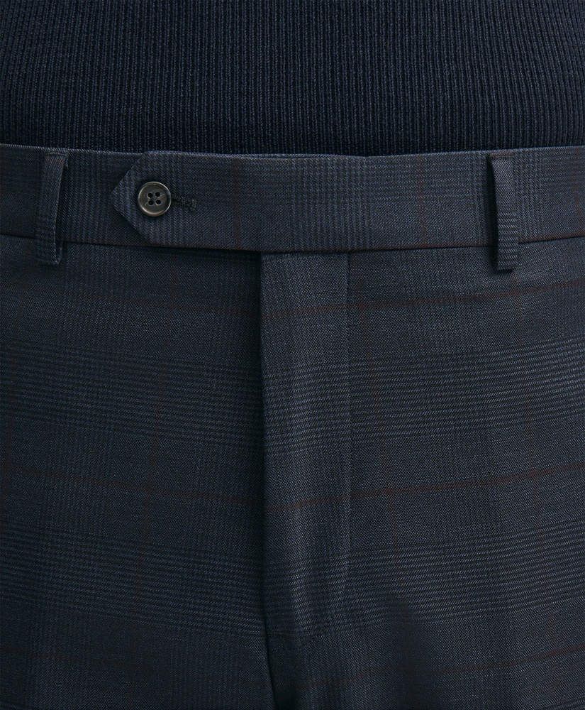 Slim Fit Wool Overcheck Suit Separate Pants, image 4