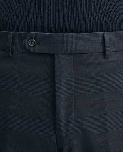 Slim Fit Wool Overcheck Suit Separate Pants, image 4