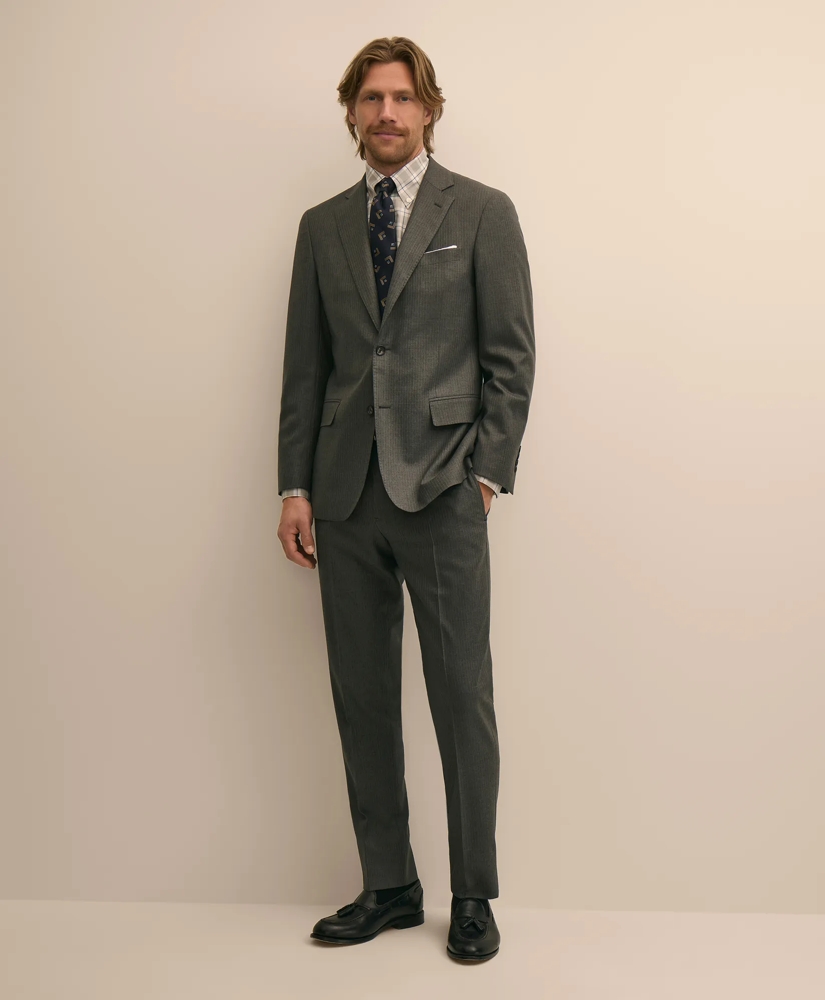 Brooks Brothers Explorer Collection Slim-Fit Wool Pinstripe Suit Pants, image 1