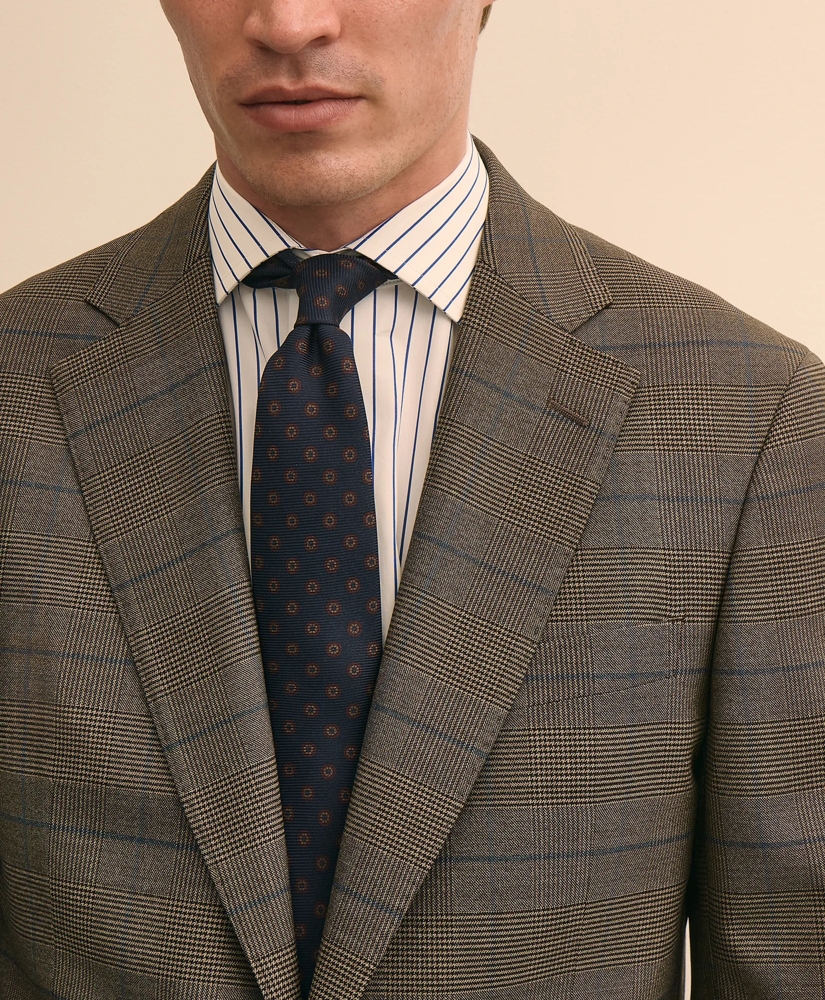 Brooks Brothers Explorer Collection Slim-Fit Overcheck Glen-Plaid Wool Suit Jacket, image 3