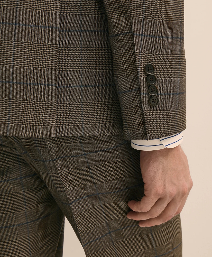 Brooks Brothers Explorer Collection Slim-Fit Overcheck Glen-Plaid Wool Suit Jacket, image 4