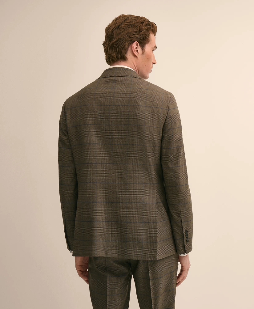 Brooks Brothers Explorer Collection Slim-Fit Overcheck Glen-Plaid Wool Suit Jacket, image 5