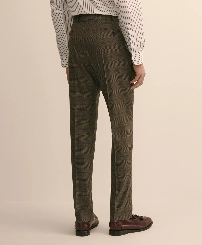 Brooks Brothers Explorer Collection Slim-Fit Overcheck Glen-Plaid Wool Suit Pants, image 3