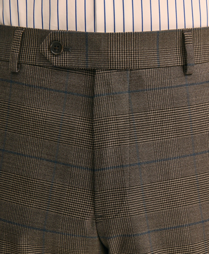 Brooks Brothers Explorer Collection Slim-Fit Overcheck Glen-Plaid Wool Suit Pants, image 4
