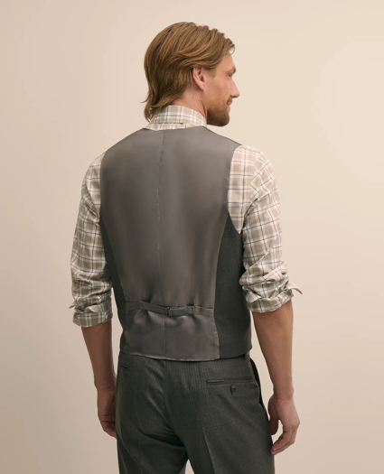 Brooks Brothers Explorer Collection Classic Fit Pinstripe Wool Vest, image 4