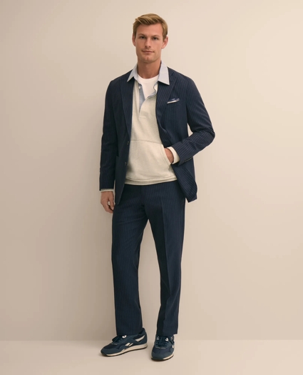 Classic Fit Cotton-Wool Pinstripe Suit Jacket, image 2