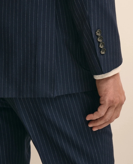 Classic Fit Cotton-Wool Pinstripe Suit Jacket, image 5