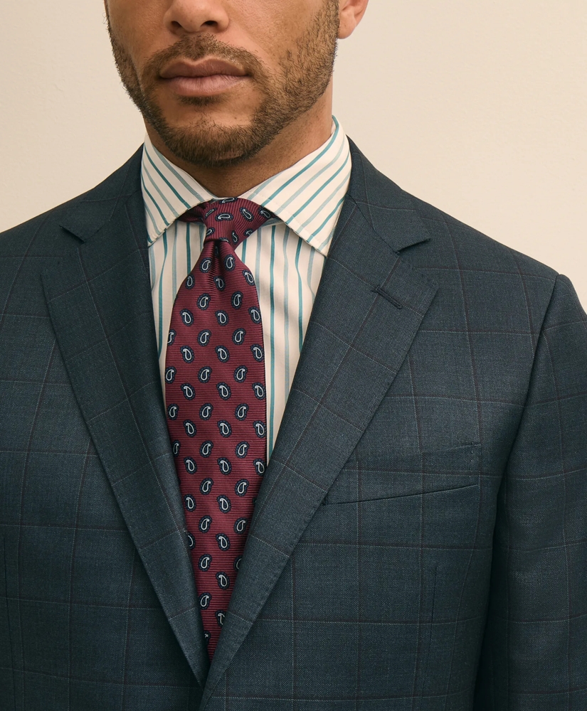 Classic Fit Wool Windowpane 1818 Suit, image 3