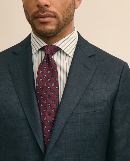 Classic Fit Wool Windowpane 1818 Suit, image 3