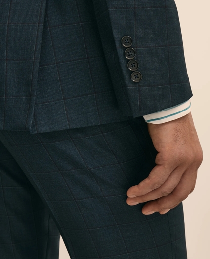 Classic Fit Wool Windowpane 1818 Suit, image 5