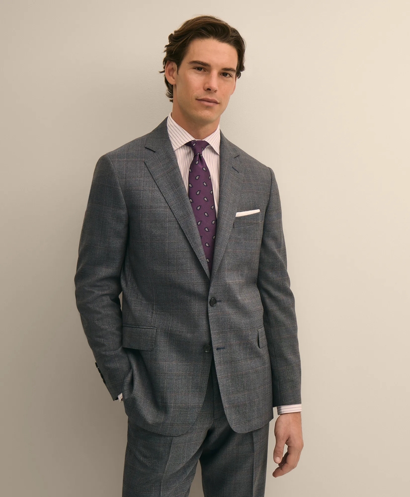 Classic Fit Wool Overcheck 1818 Suit, image 3