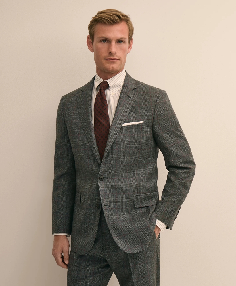 Classic Fit Wool Glen Plaid 1818 Suit, image 2