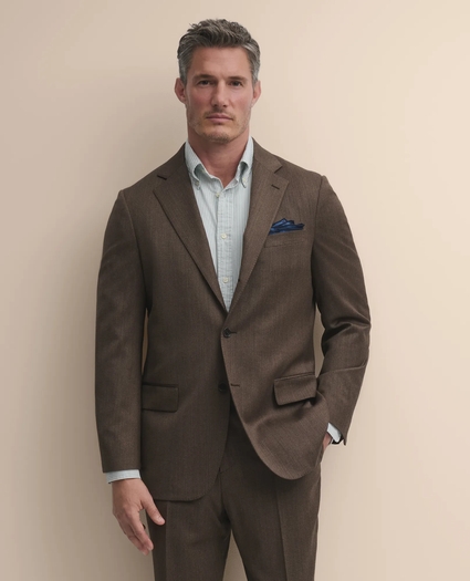 Covert-Wool Blend Sack Suit, image 1