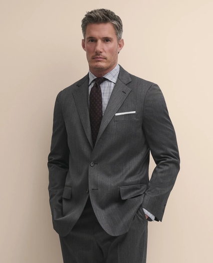 Covert-Wool Blend Sack Suit, image 1