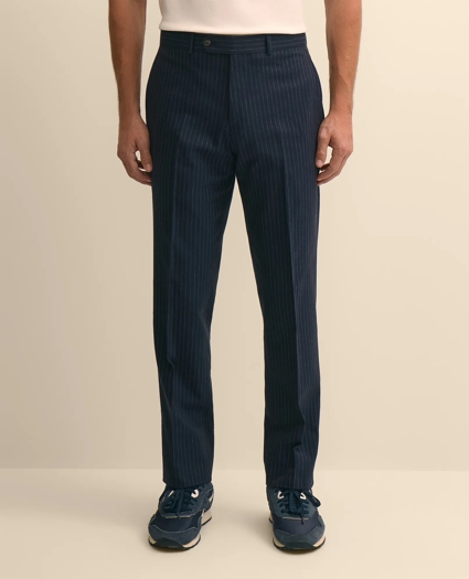 Classic Fit Cotton-Wool Pinstripe Suit Pants, image 2