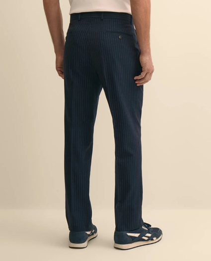 Classic Fit Cotton-Wool Pinstripe Suit Pants, image 3