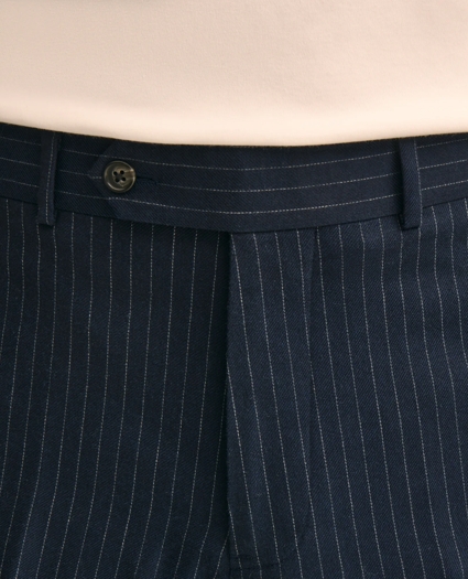 Classic Fit Cotton-Wool Pinstripe Suit Pants, image 4