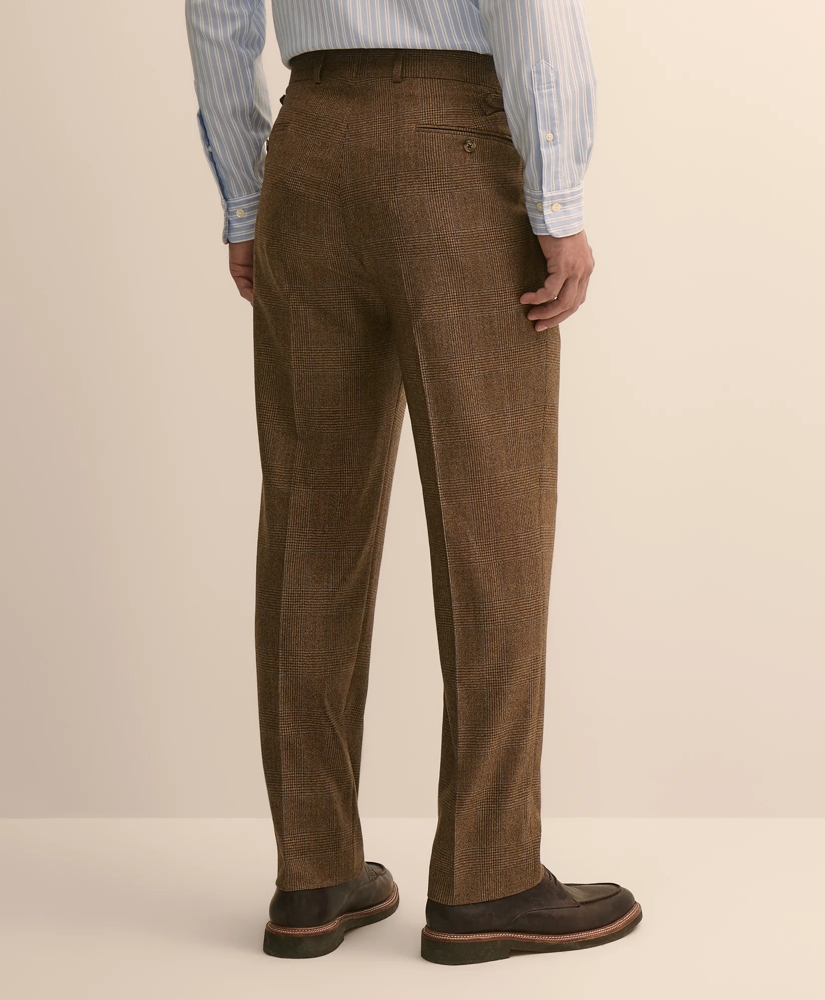 Classic Fit Pleated Wool Glen Plaid Suit Pants, image 3