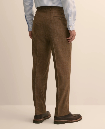 Classic Fit Pleated Wool Glen Plaid Suit Pants, image 3