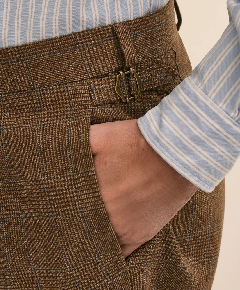 Classic Fit Pleated Wool Glen Plaid Suit Pants, image 4