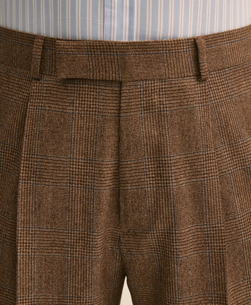 Classic Fit Pleated Wool Glen Plaid Suit Pants, image 5
