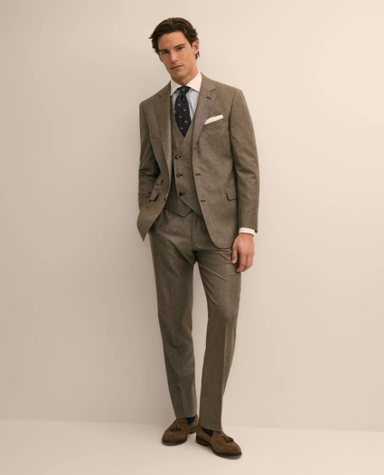 Classic Fit Wool Mini-Houndstooth 1818 Vest, image 3