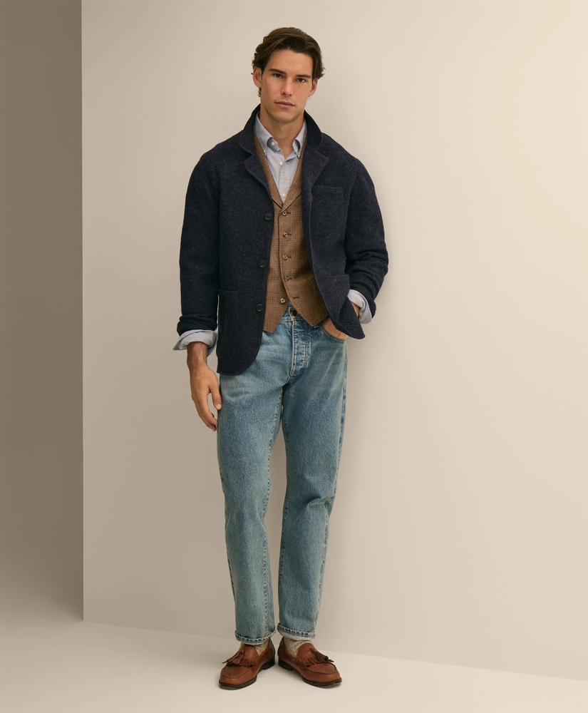 Classic Fit Wool Glen Plaid Suit Vest, image 3