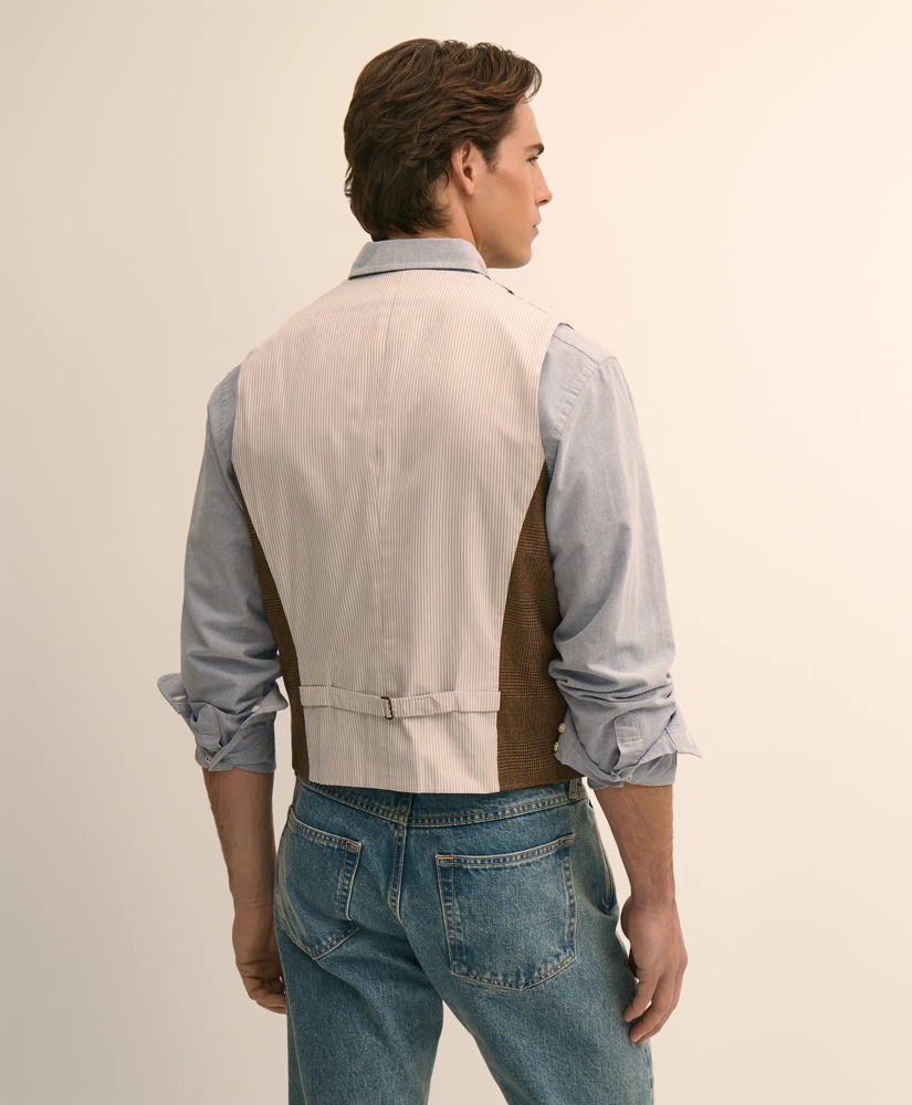 Classic Fit Wool Glen Plaid Suit Vest, image 4