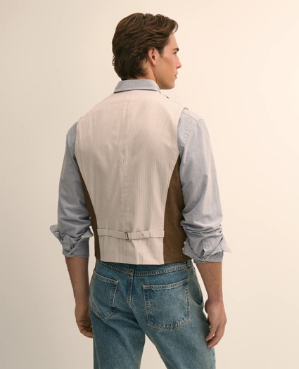 Classic Fit Wool Glen Plaid Suit Vest, image 4