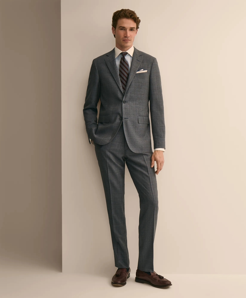 Slim Fit Wool Overcheck 1818 Suit, image 2