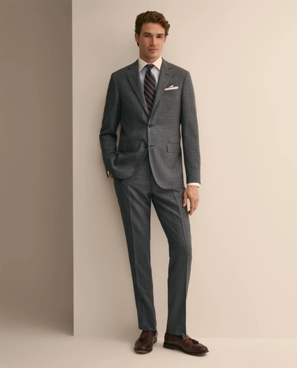 Slim Fit Wool Overcheck 1818 Suit, image 2