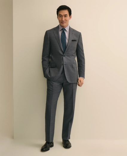Traditional Fit Wool Overcheck 1818 Suit, image 1