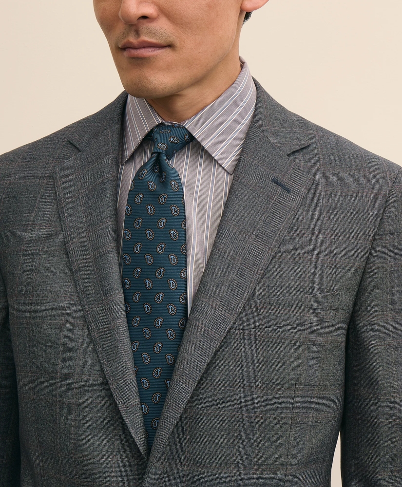 Traditional Fit Wool Overcheck 1818 Suit, image 3