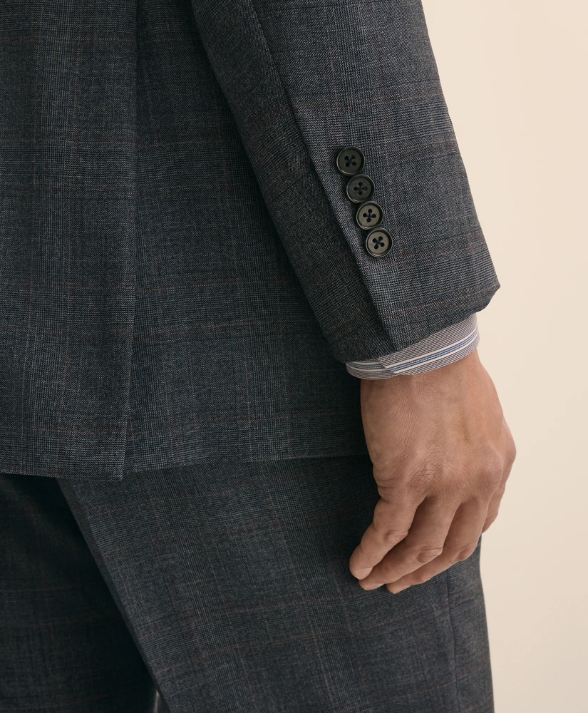 Traditional Fit Wool Overcheck 1818 Suit, image 5