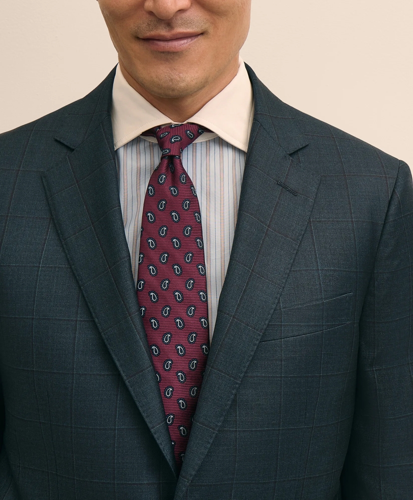 Traditional Fit Wool Windowpane 1818 Suit, image 3