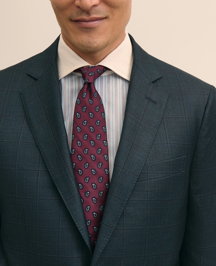 Traditional Fit Wool Windowpane 1818 Suit, image 3