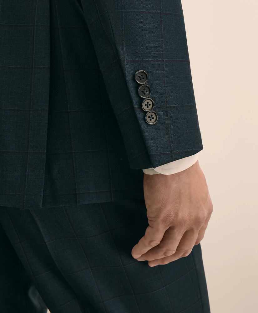 Traditional Fit Wool Windowpane 1818 Suit, image 5