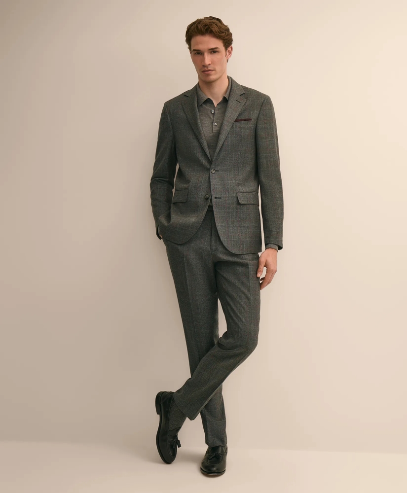 Slim Fit Wool Glen Plaid 1818 Suit, image 2