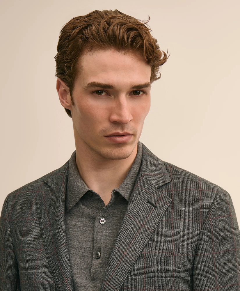 Slim Fit Wool Glen Plaid 1818 Suit, image 3