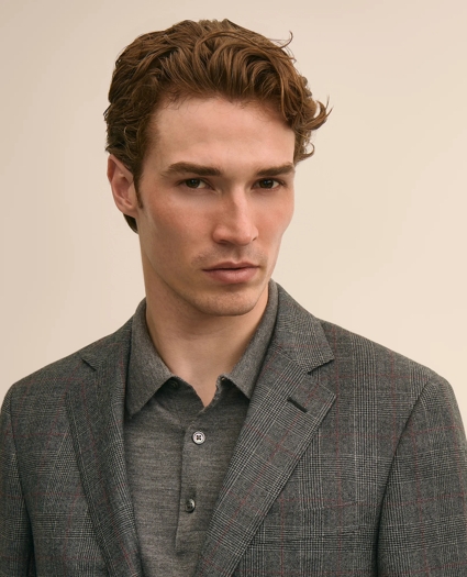 Slim Fit Wool Glen Plaid 1818 Suit, image 3