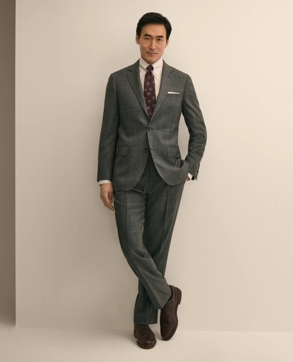 Traditional Fit Wool Glen Plaid 1818 Suit, image 1